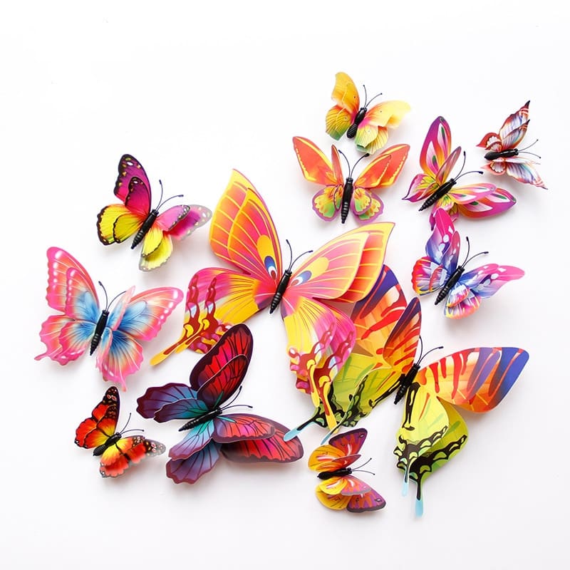 Stickers 3D Papillons Colorés_1