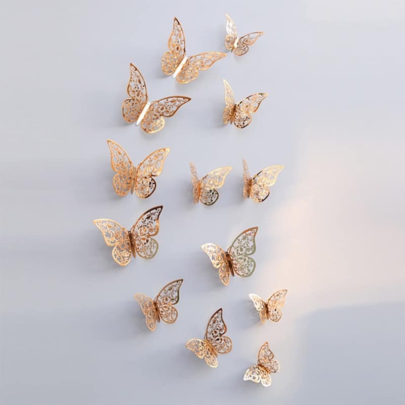 Stickers en forme de papillons en 3D - 12 Pièces_1
