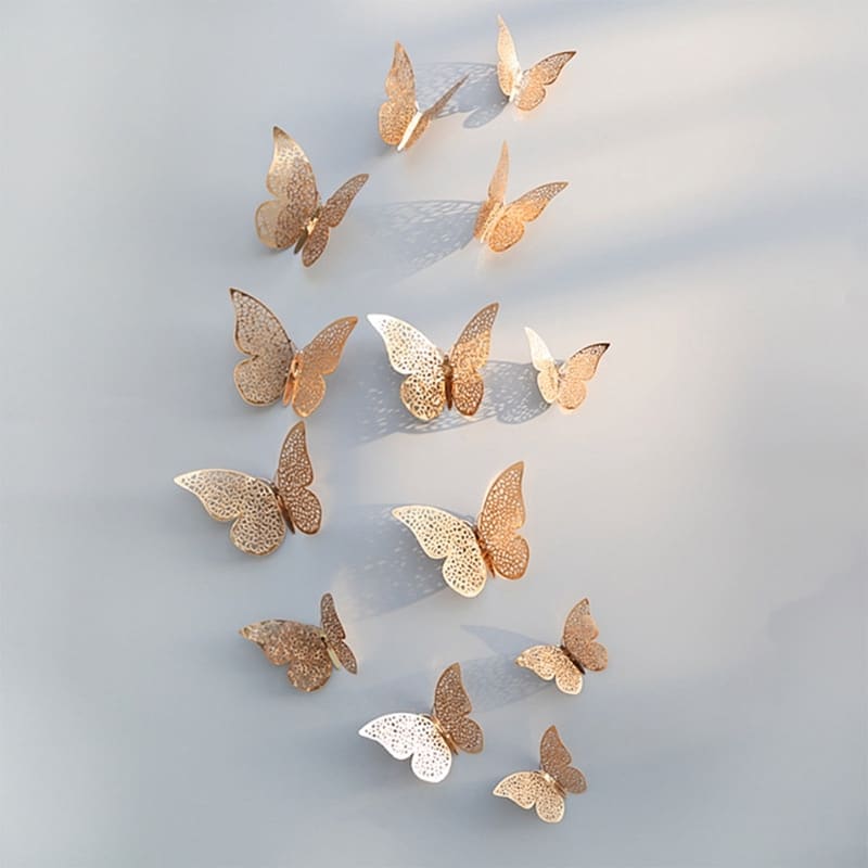 Stickers en forme de papillons en 3D - 12 Pièces_4
