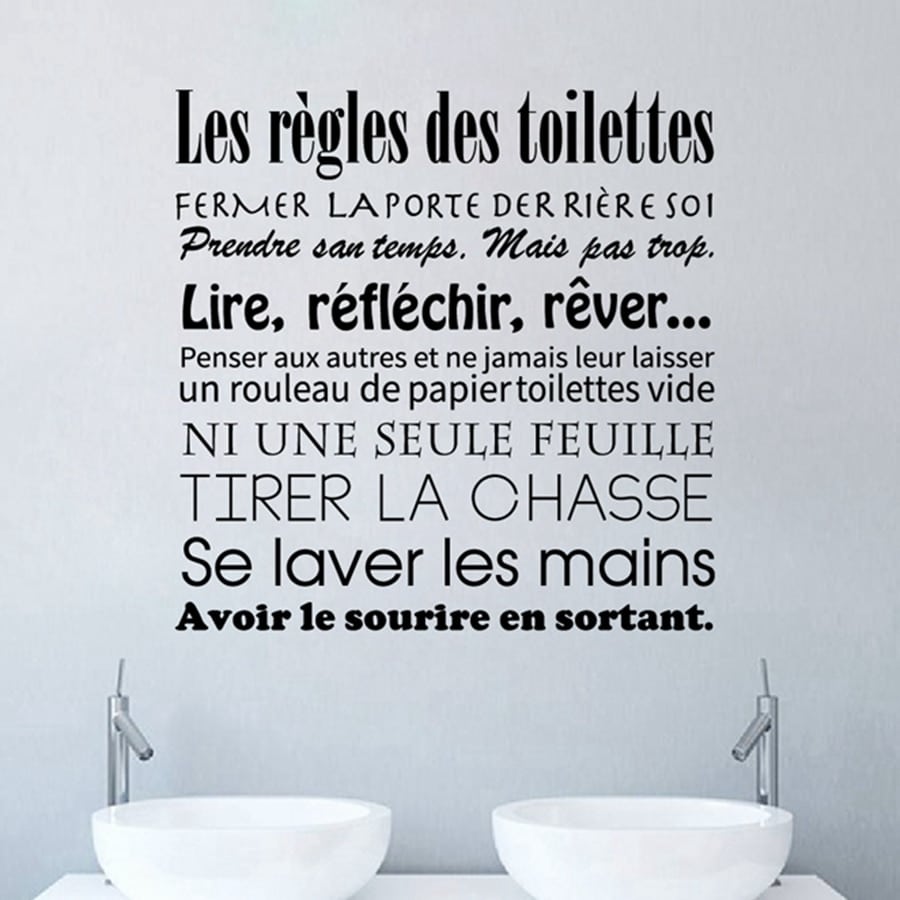 Sticker citation pour la salle de bain & toilettes_1