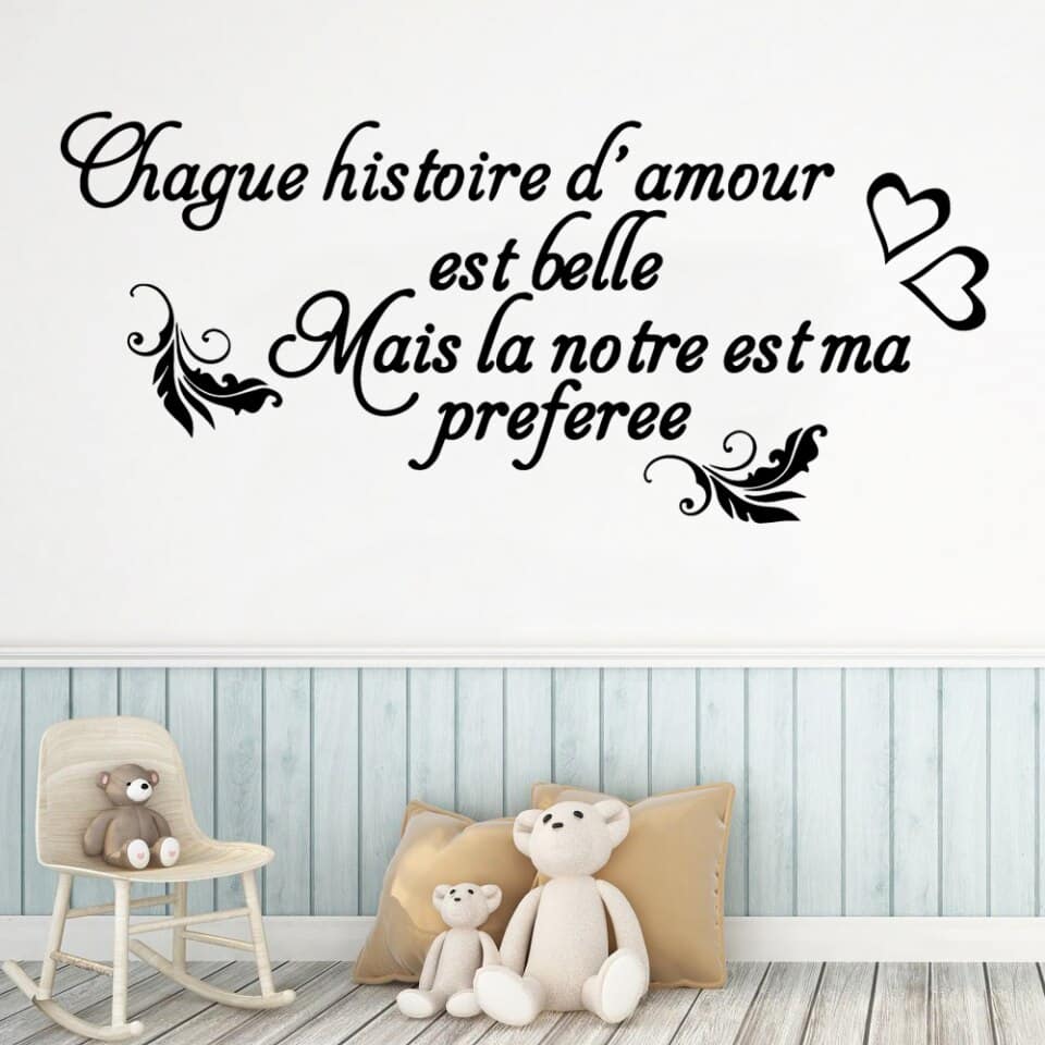 Sticker mural citations Histoire d'amour_1