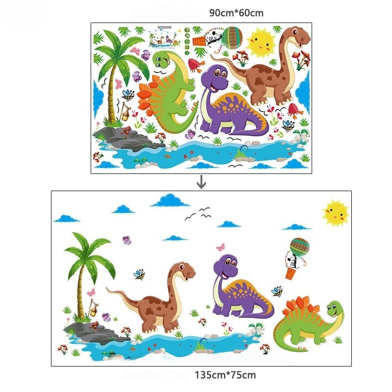 Sticker mural de dinosaures 90*60cm_4