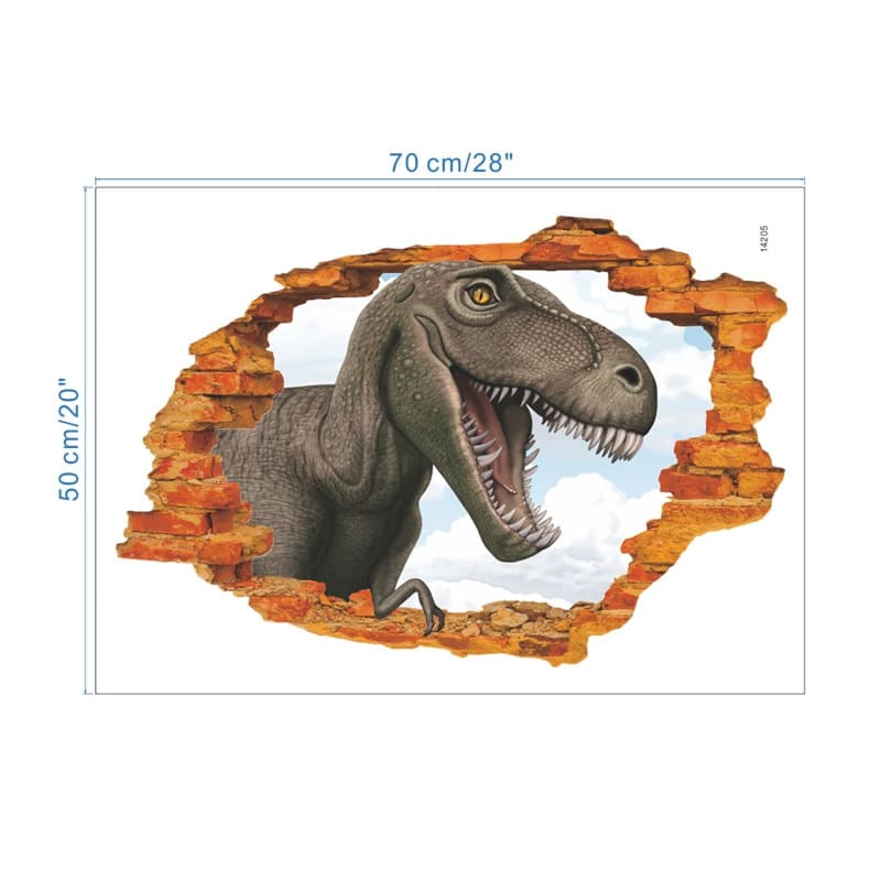 Stickers Dinosaure Trompe l'oeil 3D dinosaures_3
