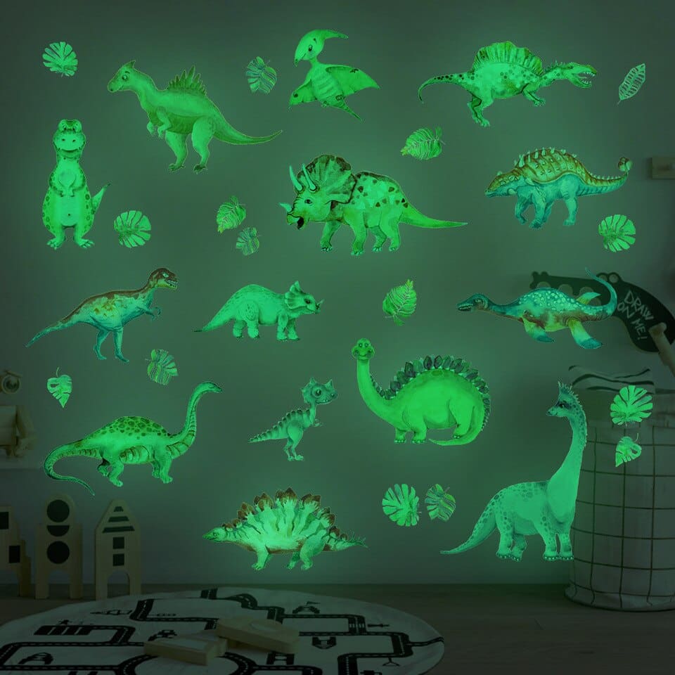 Stickers Lumineux fluorescents de dinosaures phosphorescents_2
