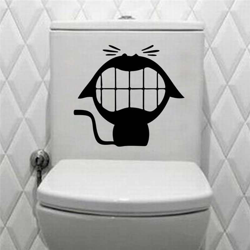 Stickers amusant pour toilettes _