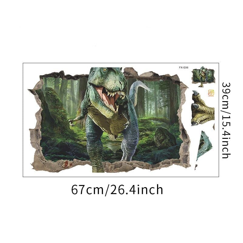 Stickers muraux d'une famille de dinosaures_4