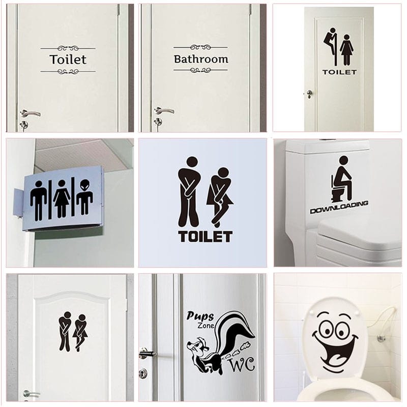 Stickers pour porte des toilettes_1