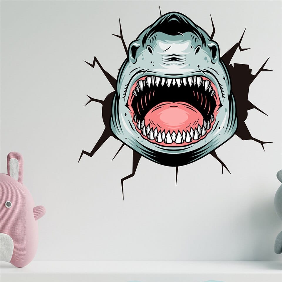 Stickers muraux animaux en PVC,  papier peint auto-adhésif pour décoration de maison_20