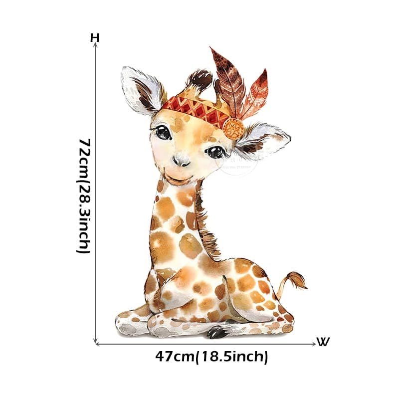 Stickers muraux aquarelle, animaux d'Afrique Girafon China